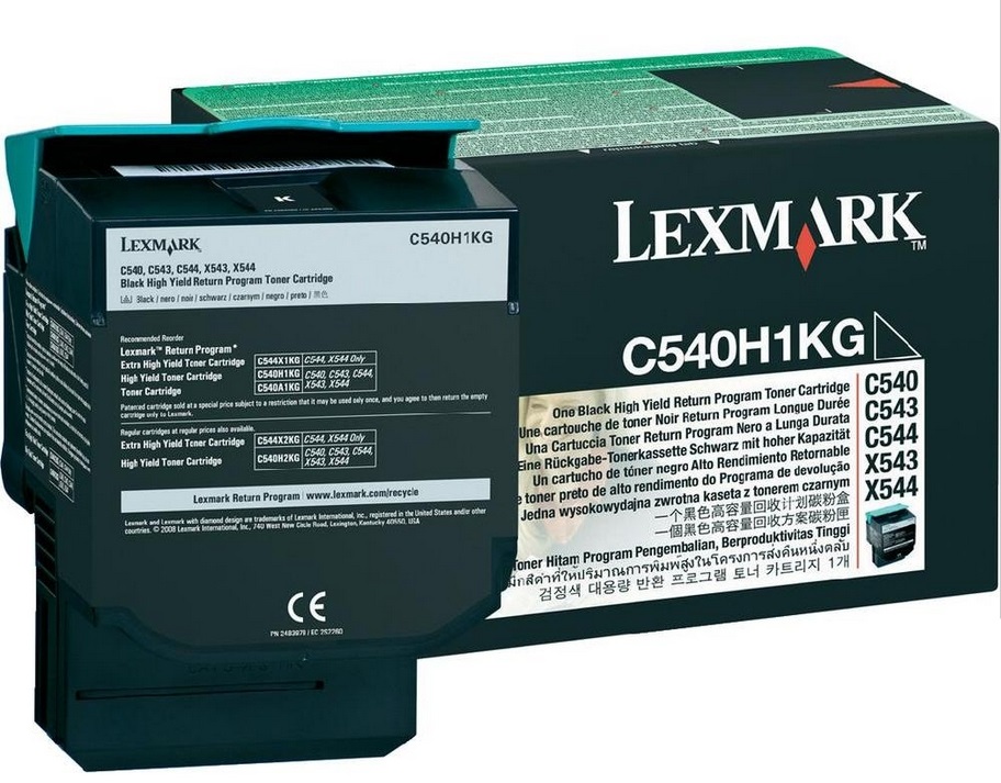 Lexmark C540H1KG Cartuccia Toner Originale Nero - 2500 Pagine, Compatibile con C540, C543, C544, X543