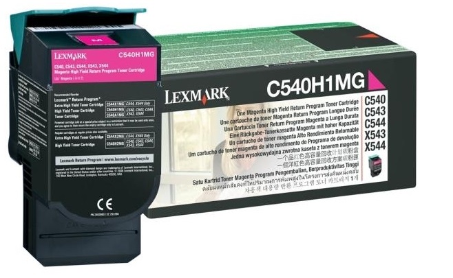 Lexmark C540H1MG Cartuccia Toner Originale Magenta - 2000 Pagine, Alta Capacità, Compatibile con C540N, C543, C544, X543