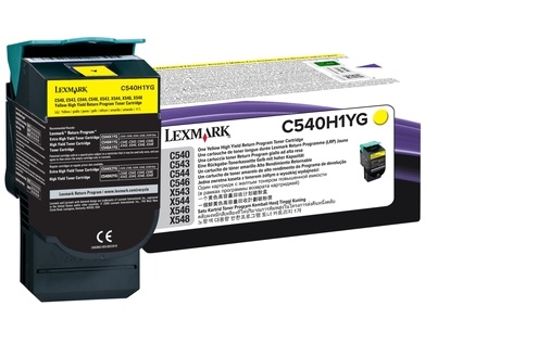 Lexmark C540H1YG Cartuccia Toner Originale Giallo Alta Capacità - Fino a 2000 Pagine