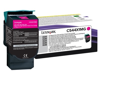 Lexmark C544X1MG Toner Originale Magenta - 4.000 Pagine - Compatibile con Lexmark C544, C546, X544