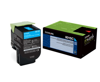 Lexmark 802SC Cartuccia Toner Originale Ciano - 2000 Pagine - Compatibile con CX310, CX410, CX510