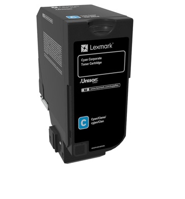 Lexmark 74C20CE Cartuccia Toner Originale Ciano - 3000 Pagine, Compatibile con CS720, CS725, CX725