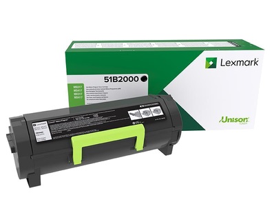 Lexmark 51B2000 Toner Originale Nero - Compatibile con MS/MX317/417/517/617, 2500 Pagine, Return Program