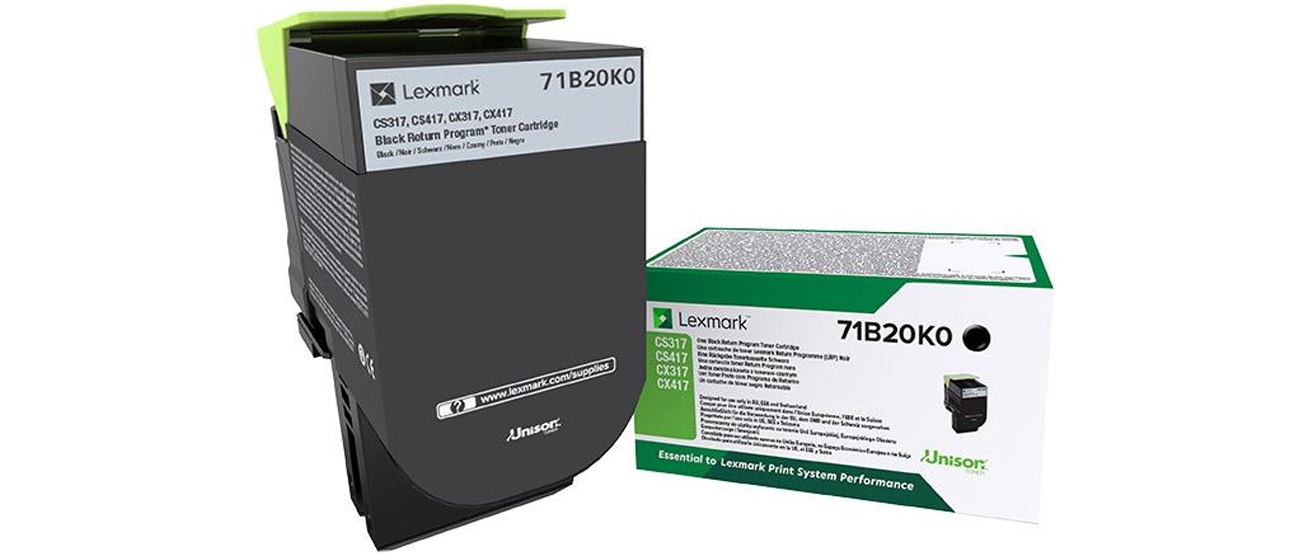 Lexmark 71B20K0 Toner Originale Nero - 3000 Pagine, Compatibile con CS317DN, CS417DN, CS517DE, CX317DN, CX417DE, CX517DE