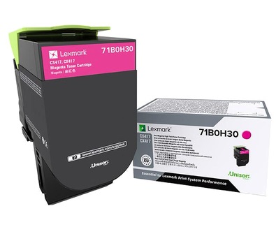 Lexmark 71B0H30 Toner Magenta Originale - 3500 Pagine per Stampanti CS417dn, CS517de, CX417de, CX517de