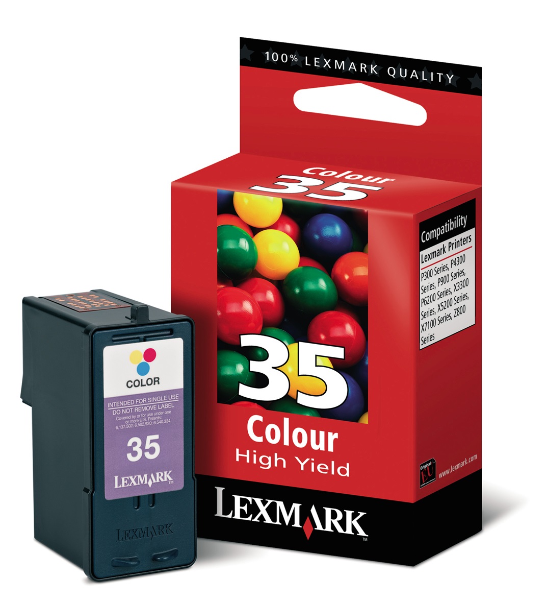 Lexmark 18C0035E Cartuccia d'Inchiostro Tricolore Alta Resa - Ciano, Magenta, Giallo, Fino a 600 Pagine