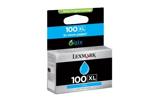 Lexmark 100XL Cartuccia d'Inchiostro Originale Ciano Alta Capacità (14N1069E) - Fino a 600 Pagine