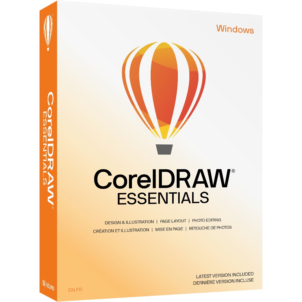 Corel CorelDRAW Essentials 2024 - Software di Grafica per 1 Utente, Download Digitale con Supporto Migliorato per Importazione/Esportazione di File