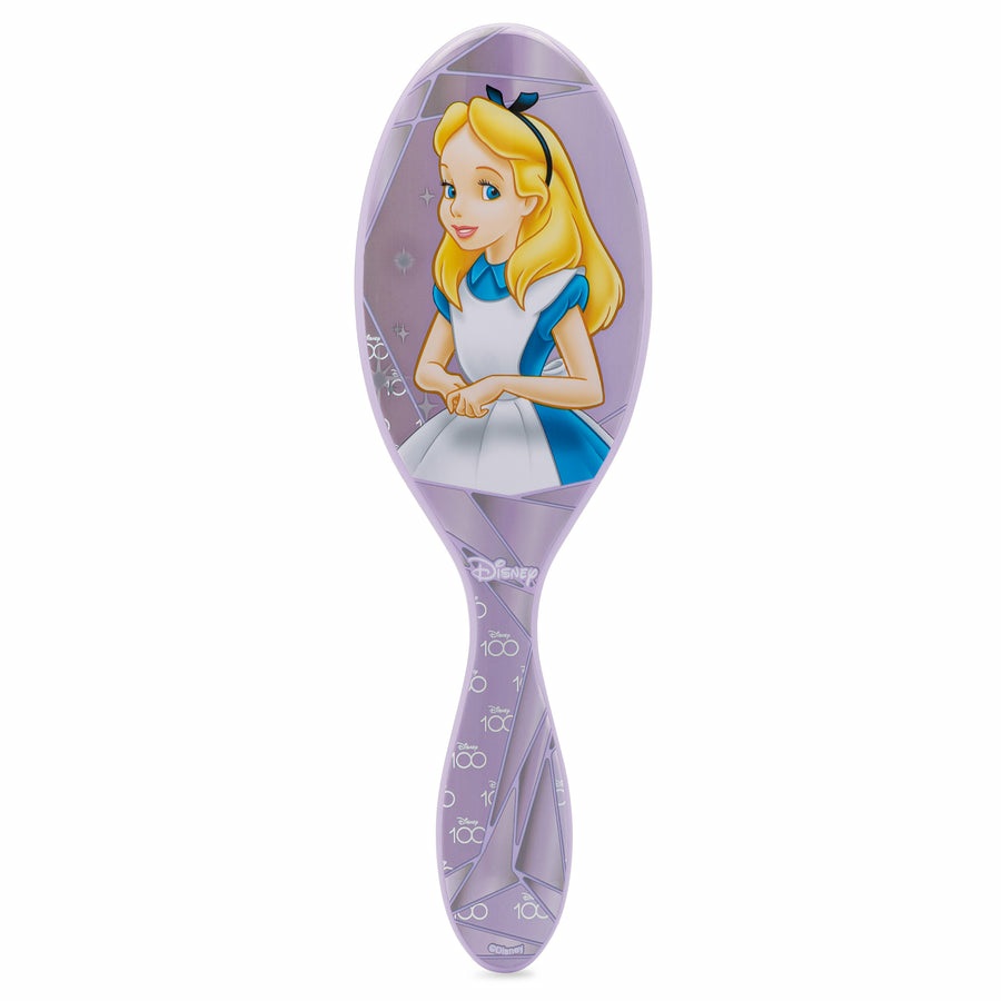 Wet Brush Disney 100 Original Detangler Alice - Spazzola Piatta Multicolore per Bambini con Setole Intelliflex Ultra Morbide