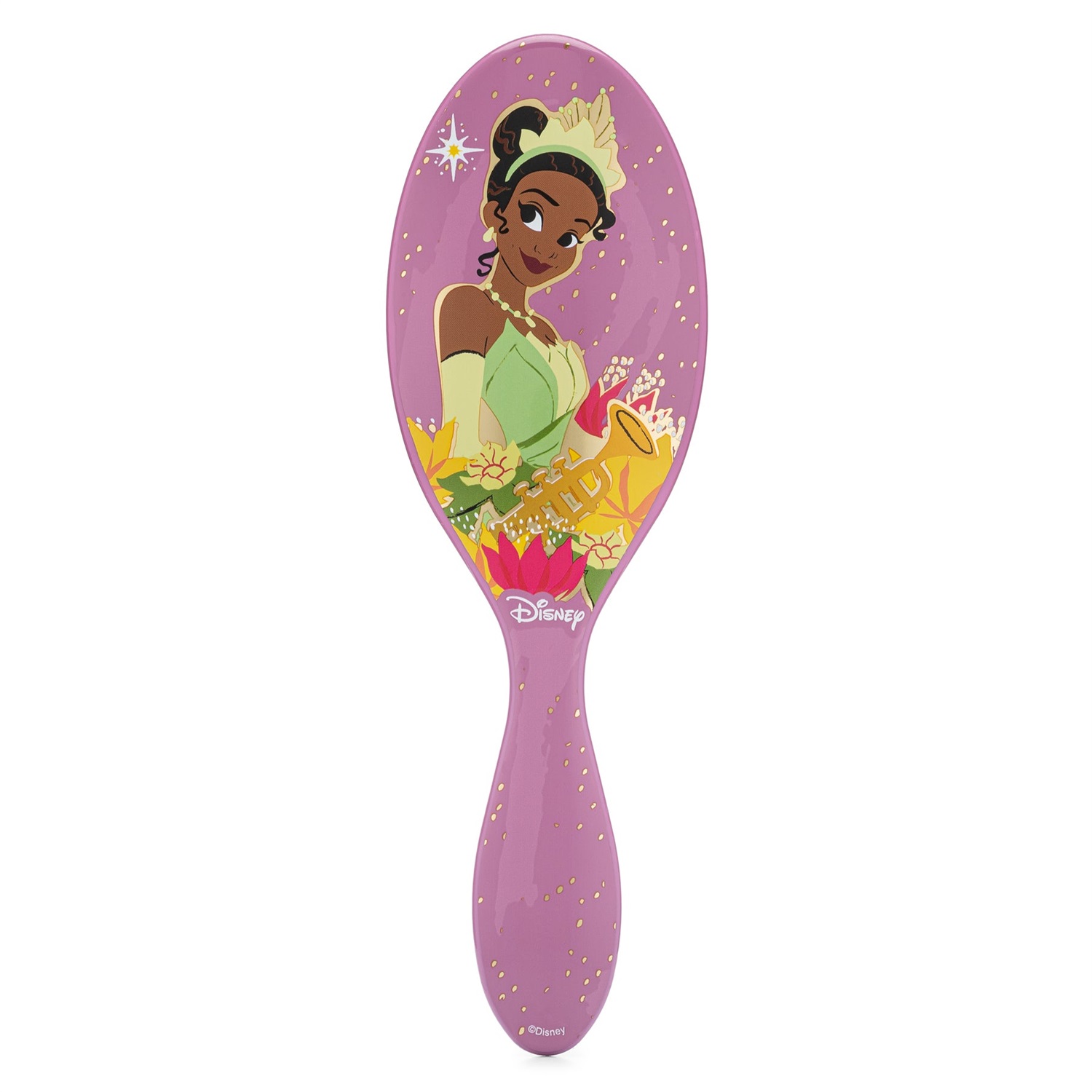 Wet Brush Disney Original Detangler Tiana - Spazzola Piatta Multicolore con Setole Intelliflex Ultra Morbide per Bambini - 1 pz