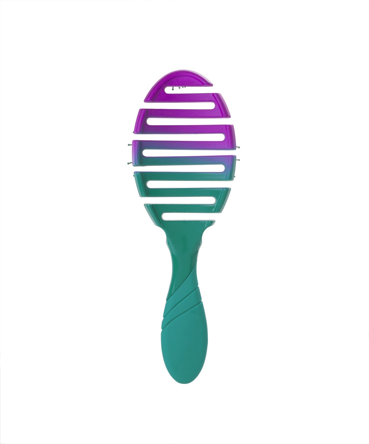 Wet Brush Flex Dry Spazzola Piatta Flessibile Ombre Teal - 80 g, per Sciogliere Nodi e Asciugare Rapidamente