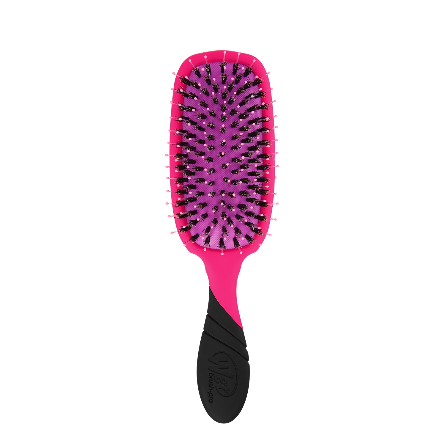 Wet Brush Pro Shine Enhancer - Spazzola Piatta per Capelli Rosa, 120 g, Districante e Lucidante, Setole IntelliFlex