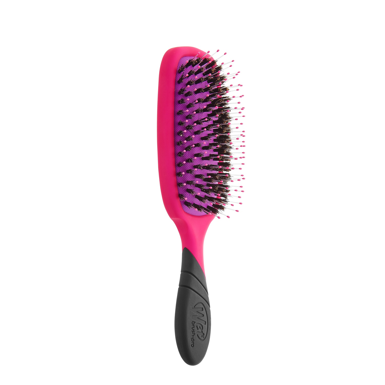 Wet Brush Pro Shine Enhancer - Spazzola Piatta per Capelli Rosa, 120 g, Districante e Lucidante, Setole IntelliFlex