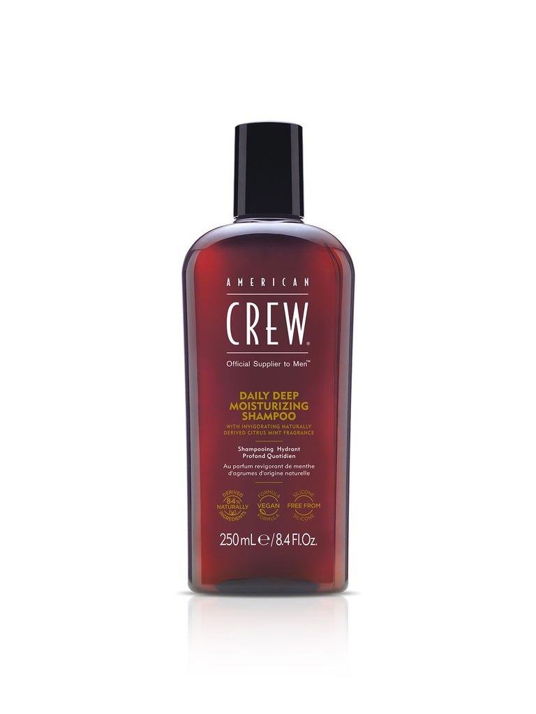 American Crew Daily Deep Moisturizing Shampoo 250 ml - Shampoo Idratante per Uomo, Deterge e Rinforza i Capelli con Vitamina B5 e Olio di Cocco