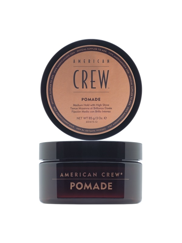 American Crew Pomade 85g - Pomata a base d'acqua con tenuta media e alta lucentezza per uomini, ideale per capelli ricci