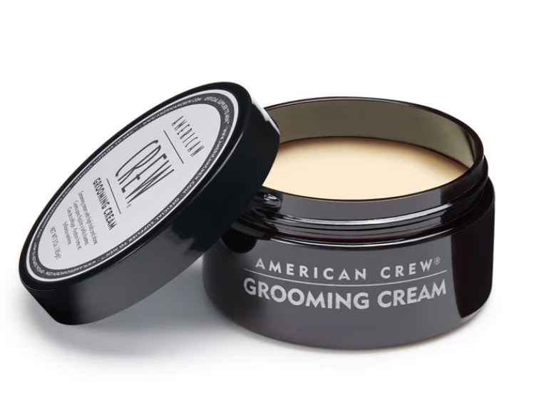 American Crew Styling Grooming Cream 85 g - Crema per lo styling dei capelli con tenuta forte, aloe vera, olio di cocco e cera d'api
