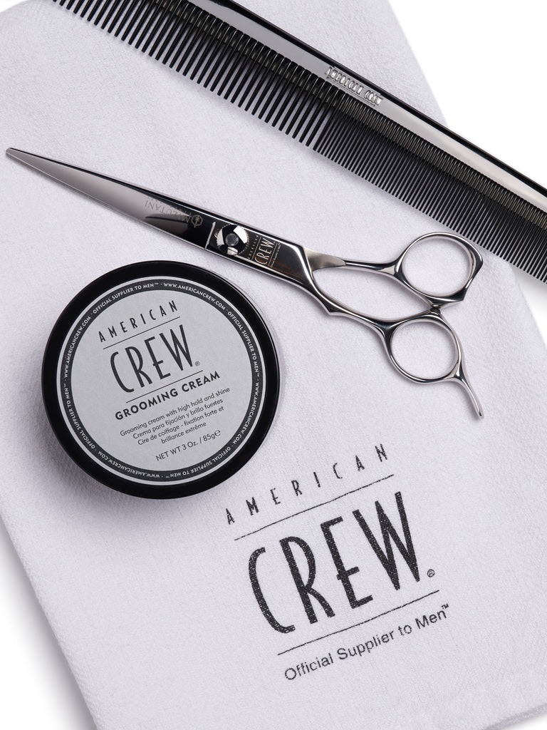 American Crew Styling Grooming Cream 85 g - Crema per lo styling dei capelli con tenuta forte, aloe vera, olio di cocco e cera d'api
