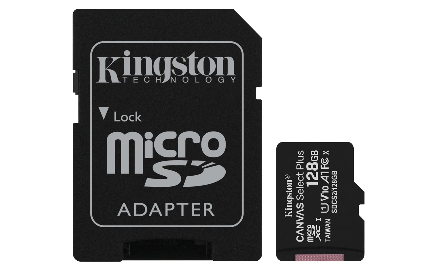 Kingston Technology Canvas Select Plus MicroSDXC 128GB Classe 10 UHS-I 100MB/s Adattatore