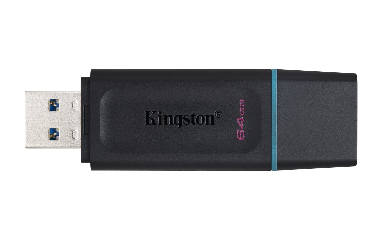 Kingston DataTraveler Exodia 64GB USB Flash Drive - USB 3.2 Gen 1, Tipo A, Cuffia, Nero/Turchese