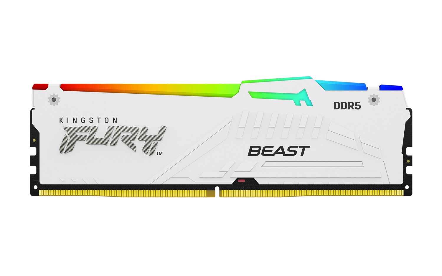 Kingston FURY Beast 64 GB (2 x 32 GB) DDR5 5600 MT/s CL40 DIMM Memoria Gaming Bianco RGB con Intel XMP