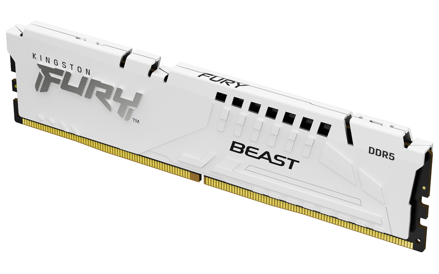 Kingston FURY Beast 32 GB (2x16GB) DDR5 5200 MT/s CL40 DIMM Memoria Gaming Bianco con Intel XMP