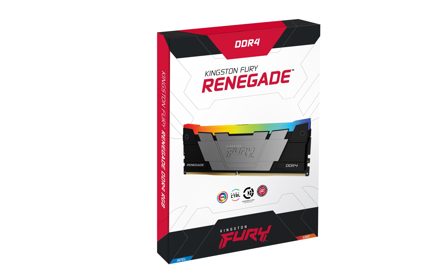 Kingston FURY Renegade RGB 16GB 3600MT/s DDR4 CL16 DIMM Kit da 2 (2 x 8GB) - Memoria Gaming con Illuminazione RGB