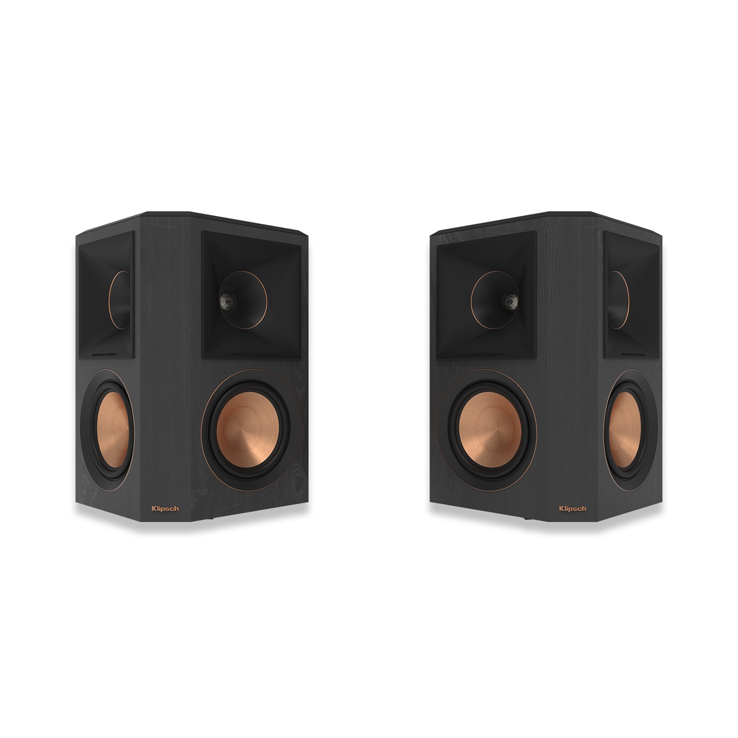 Klipsch RP-502S II Diffusori Surround Passivi in Nero ed Ebano con Woofer Cerametallico e Caricamento a Tromba