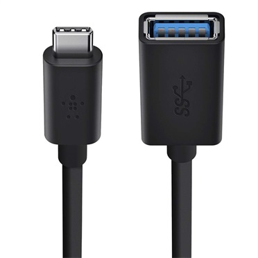 Belkin F2CU036btBLK Cavo USB 3.2 Gen 1 USB-C a USB-A, 5 Gbit/s, Nero