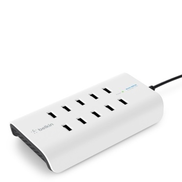Belkin Rockstar Stazione di Ricarica Universale 10 Porte USB-A 2400mA 120W Ricarica Rapida Bianco