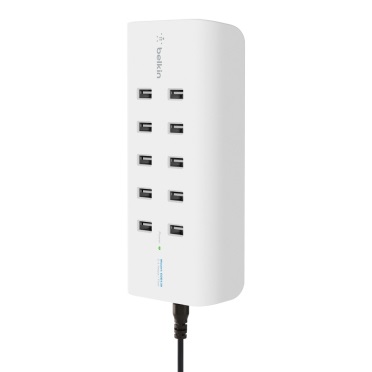 Belkin Rockstar Stazione di Ricarica Universale 10 Porte USB-A 2400mA 120W Ricarica Rapida Bianco