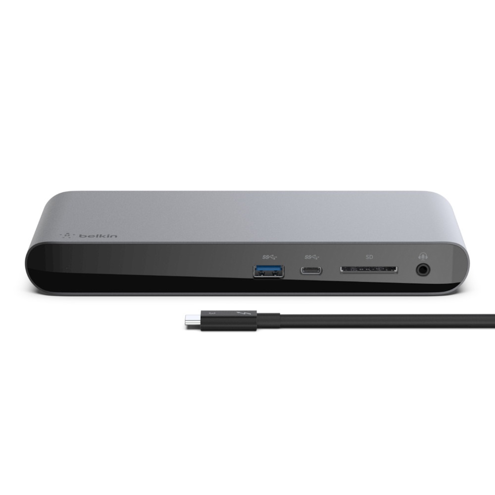 Belkin Thunderbolt 3 Dock Pro Cablato Nero - Alimentazione 170W, Supporto Doppio Monitor 4K, Velocità fino a 40 Gbps