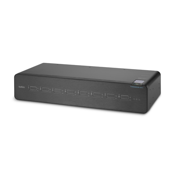 Belkin F1DN208KVM-UN-4 Switch KVM Universale con Montaggio Rack e Supporto per Due Monitor - Tastiera Tedesca
