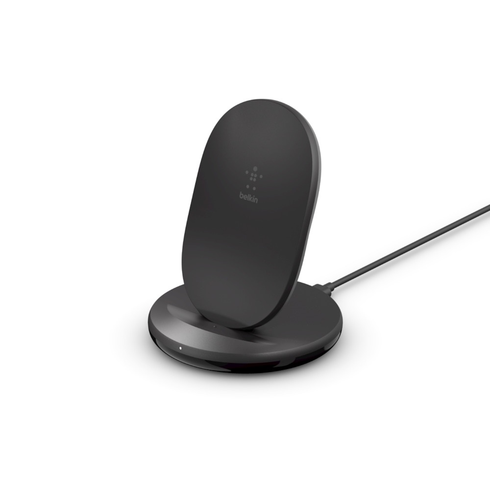 Belkin BoostCharge Supporto di Ricarica Wireless da 15 W - Caricabatteria Qi Rapido per Smartphone - Nero