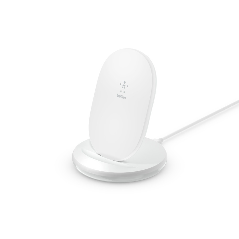 Belkin BOOST↑CHARGE Supporto di Ricarica Wireless 15W Bianco - Caricabatteria Qi Rapido per Smartphone