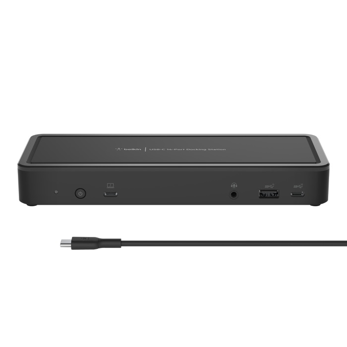 Belkin INC003VFBK Docking Station USB-C a 14 Porte con Power Delivery 65W, Supporto Triplo Display 4K, 2 HDMI, 2 DisplayPort, 3 USB-C e 5 USB-A, Nero