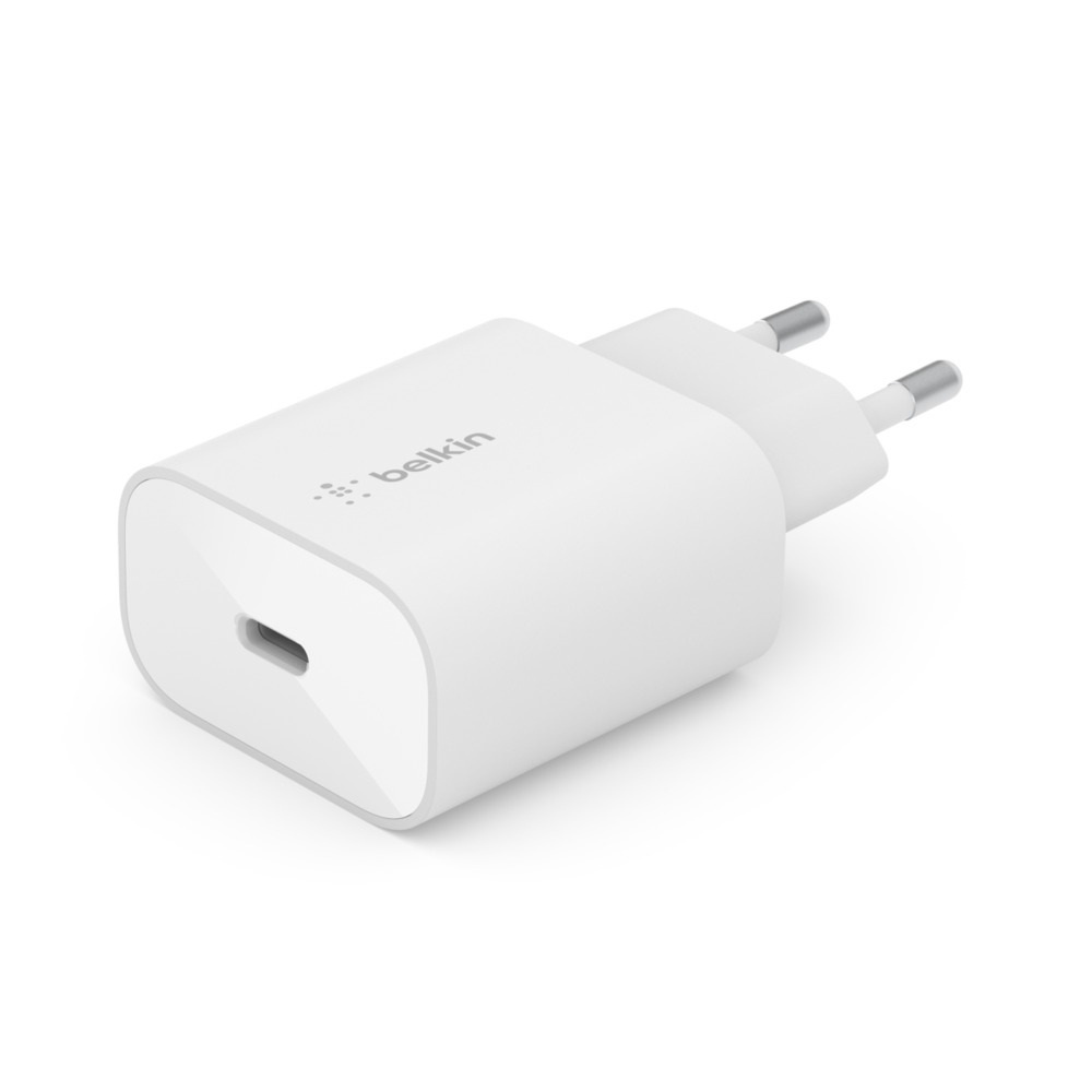 Belkin BoostCharge Caricabatterie da Parete USB-C 25W con PPS e Power Delivery - Compatibile con iPhone 15, Samsung Galaxy, Note, iPad e Pixel