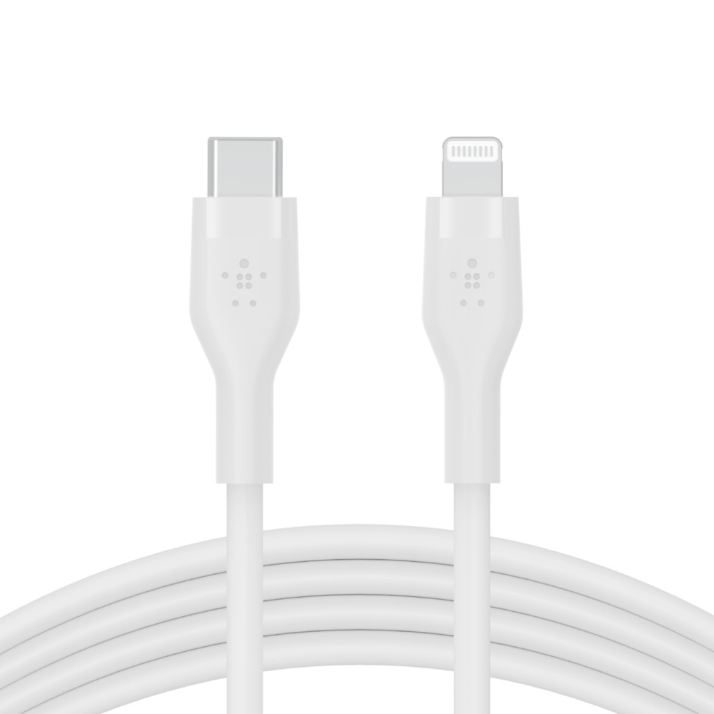 Belkin BoostCharge Flex Cavo USB Type C a Lightning 2 m Bianco - Ricarica rapida 20 W, MFi, silicone