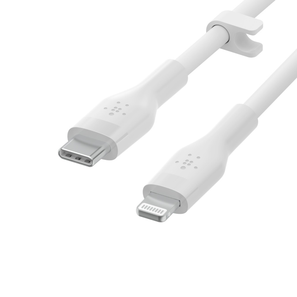 Belkin BoostCharge Flex Cavo USB Type C a Lightning 2 m Bianco - Ricarica rapida 20 W, MFi, silicone