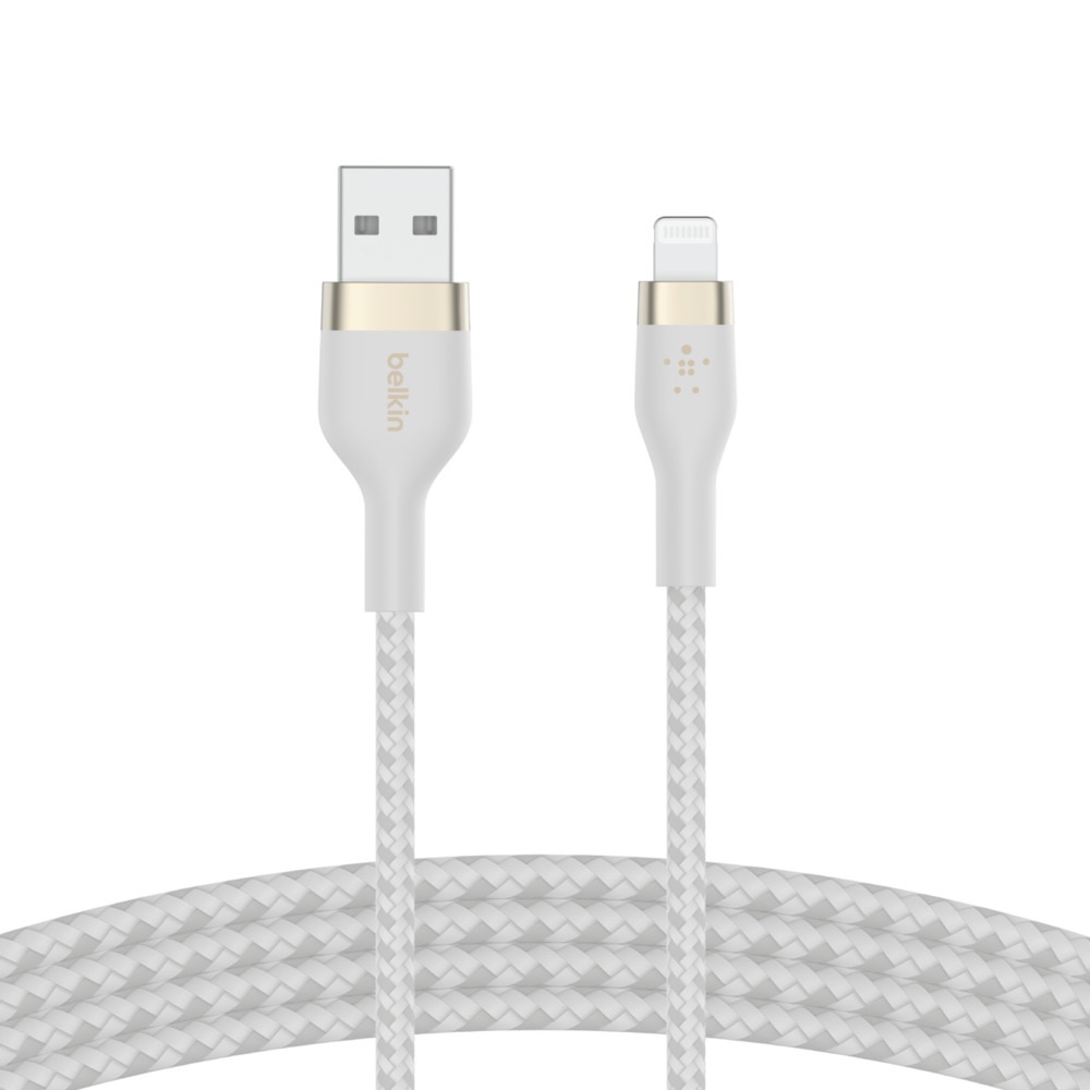 Belkin CAA010BT3MWH Cavo Lightning 3 m Bianco - USB A a USB C/Lightning, Certificato MFi, Compatibile con iPhone e iPad