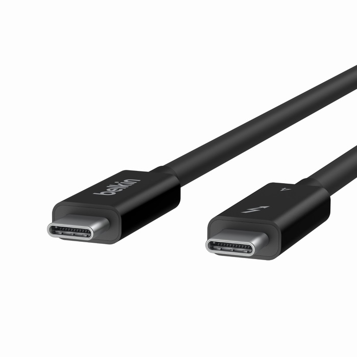 Belkin Cavo Thunderbolt 4, 1 m, 40 Gbit/s, Nero, 100 W Power Delivery, compatibile con USB 4 e Thunderbolt 3