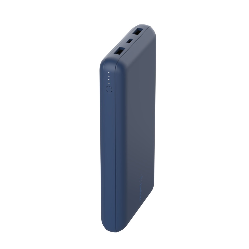 Belkin Caricabatterie Portatile USB-C 20K - Power Bank 20000 mAh, 15W, 2 Porte USB-A, 1 Porta USB-C, Cavo incluso - Blu