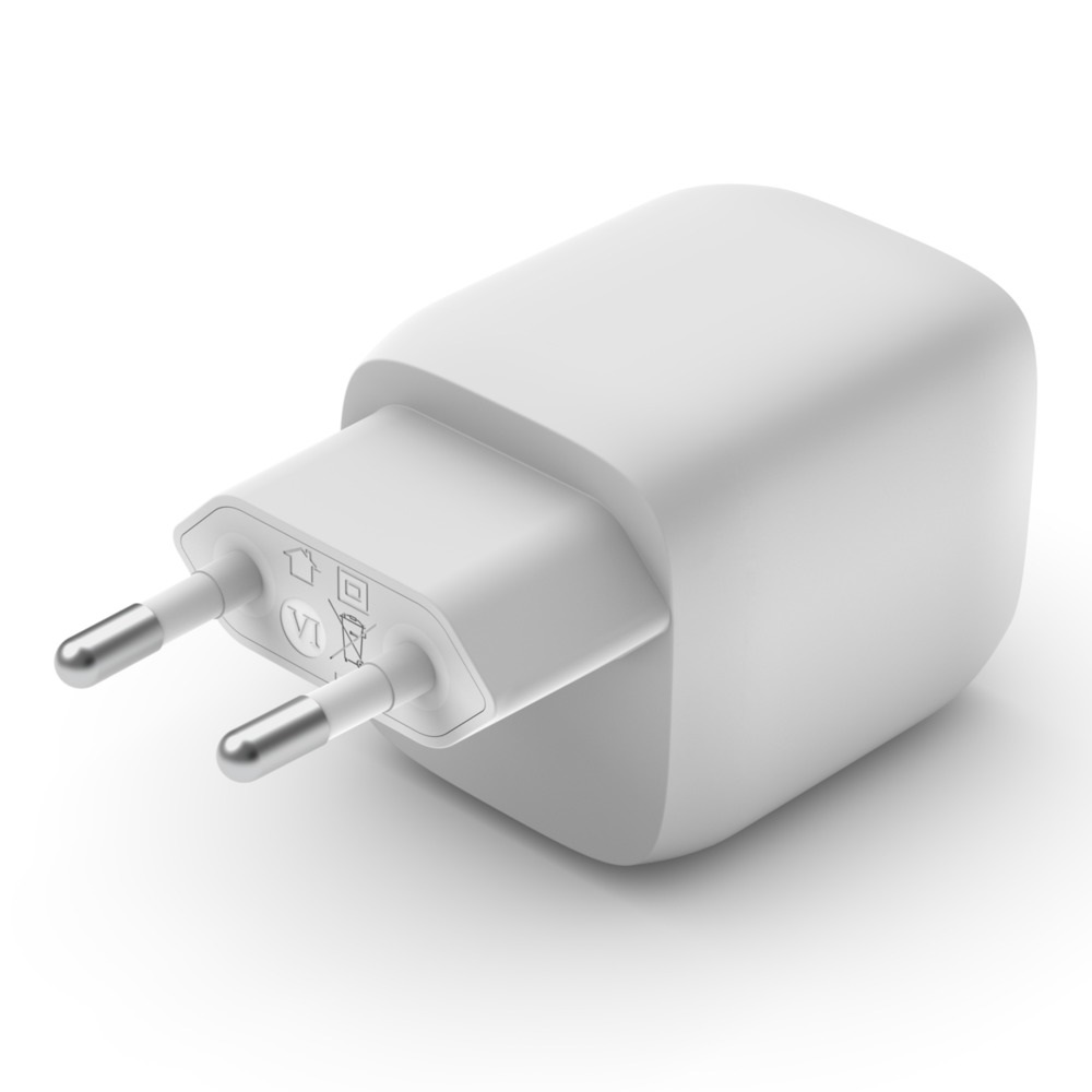 Belkin Caricabatteria da Parete Doppio USB-C 45W con Tecnologia GaN e Ricarica Rapida PD 3.0