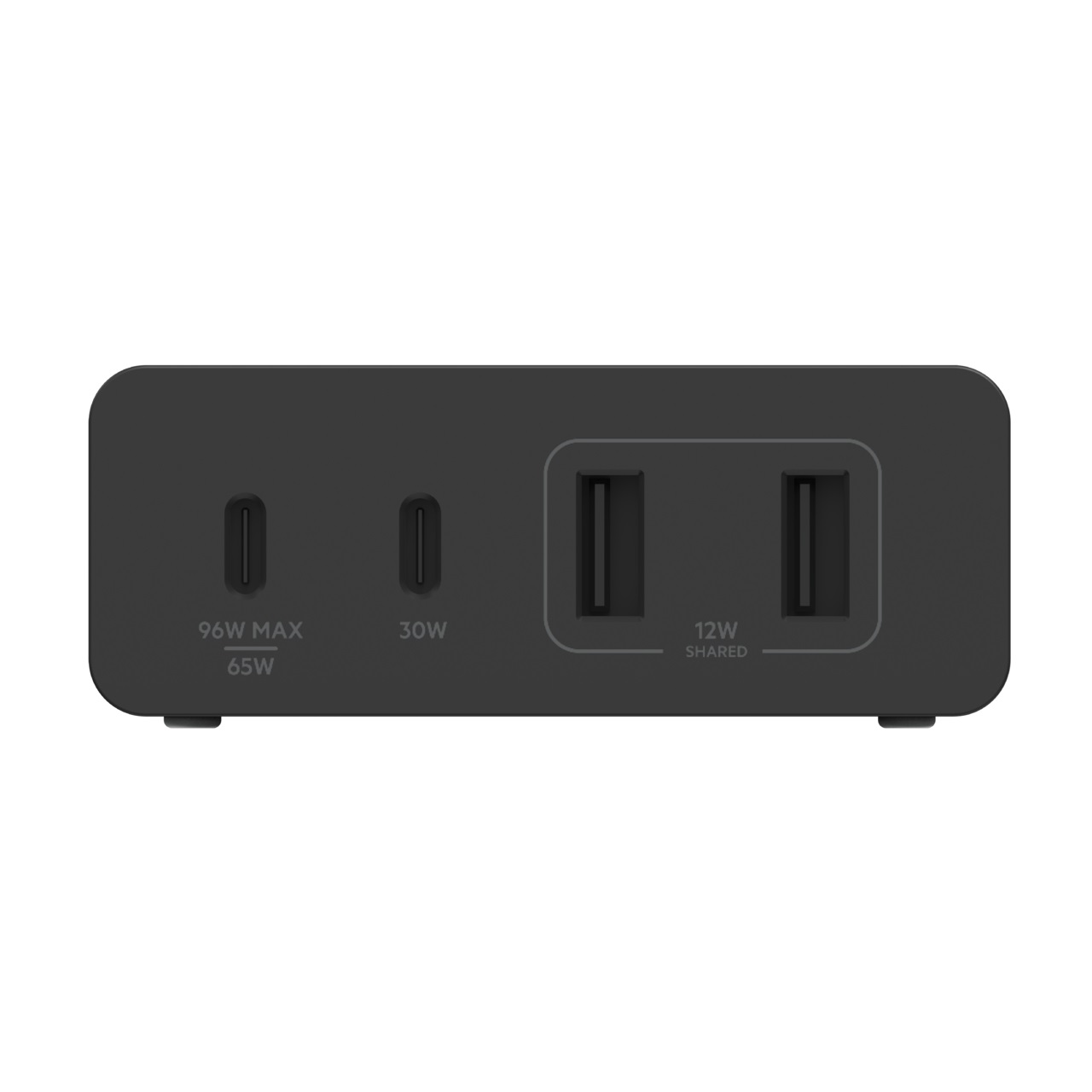 Belkin Stazione di Ricarica Multi Dispositivo USB GaN 108W con 2 Porte USB-C e 2 Porte USB-A, Ricarica Rapida per iPhone, MacBook, iPad e Altri