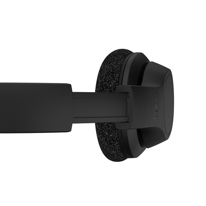 Belkin SoundForm Adapt Cuffie Over-Ear Wireless con Microfono, Bluetooth 5.2, Cancellazione Rumore ENC, 65 Ore di Riproduzione, Nero