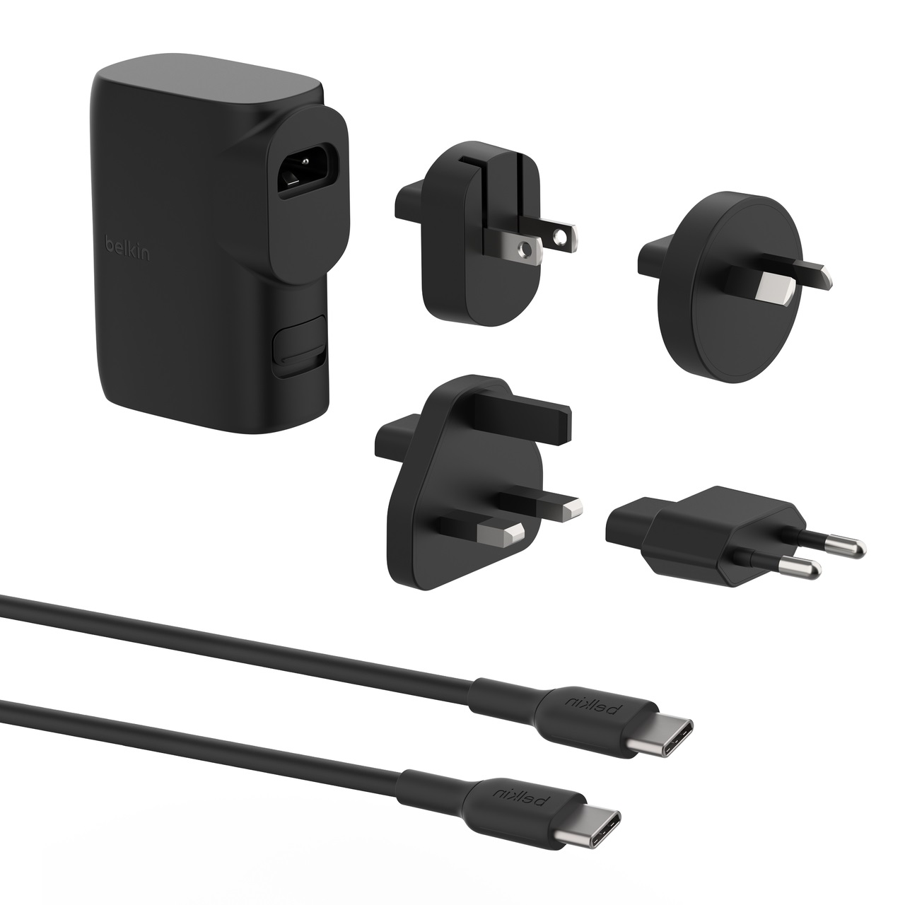 Belkin BoostCharge Caricabatteria da Muro e Power Bank 25W 5000mAh, Ricarica Rapida, 2 Porte USB-C PD 3.0 e USB-A, Cavo USB-C Incluso