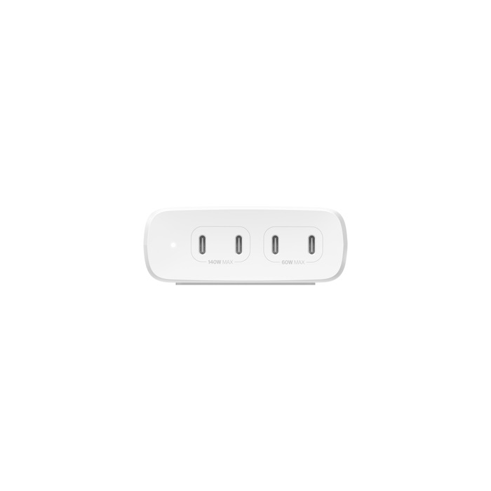 Belkin BoostCharge Pro Caricatore da muro 4 porte USB-C 200W GaN con ricarica rapida e cavo da 1,5 m per Computer portatile, Smartphone e Tablet - Bianco