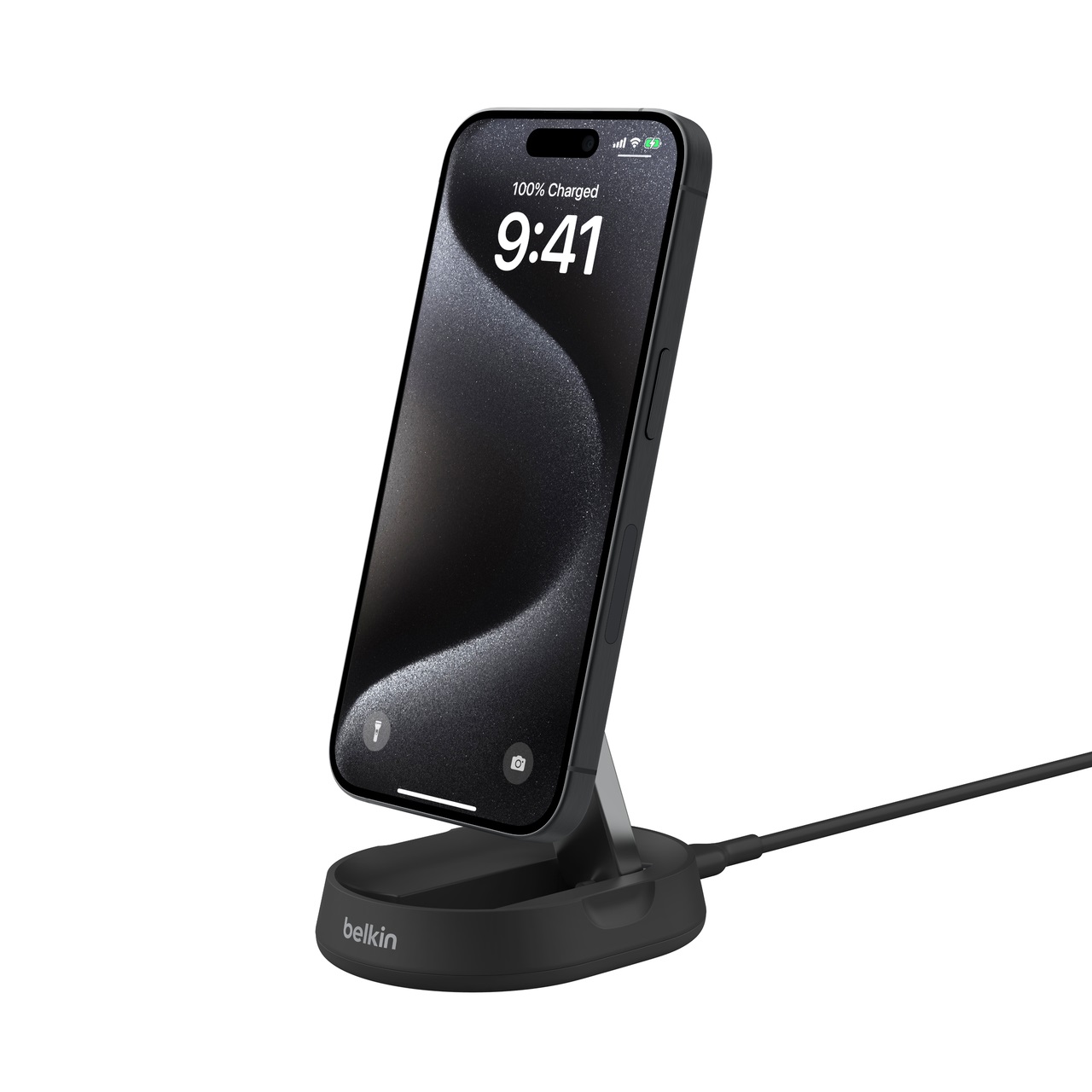 Belkin BoostCharge Pro Supporto di Ricarica Magnetica Convertibile 15W - Caricatore Wireless Qi2 Compatibile con MagSafe per iPhone 16/15/14/13 e AirPods Pro, Nero