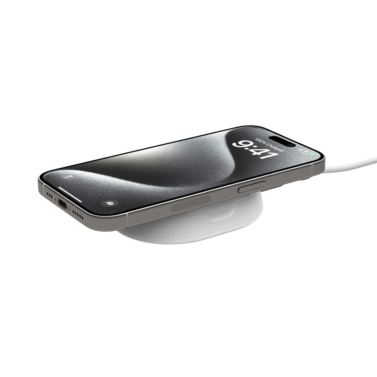 Belkin BoostCharge Pro Caricatore Magnetico Convertibile 15W Qi2 con Alimentatore da 20W - Compatibile con MagSafe e iPhone 16/15/14/13/12, AirPods, Bianco