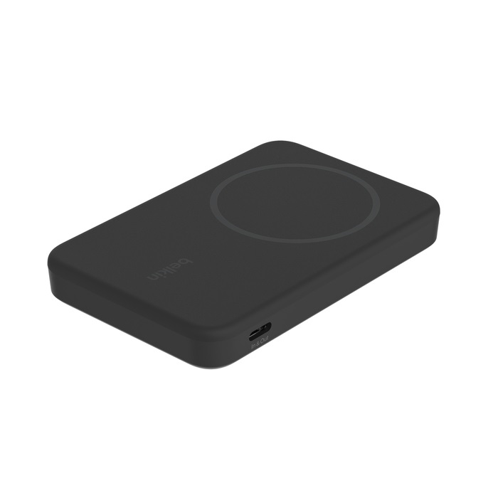Belkin BoostCharge Pro Power Bank Magnetico 5000mAh con Qi2 e Supporto Integrato - Ricarica Rapida per iPhone 16, 15, 14 e Altri - Nero