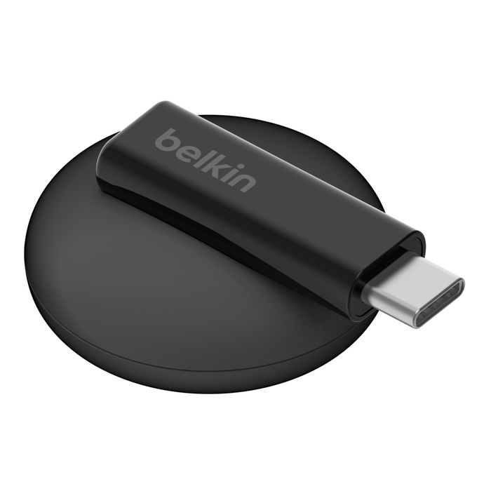 Belkin Caricabatteria USB-C Portatile per Apple Watch - Compatibile con Series 9/8/7, Ultra, MacBook e iPhone 15, Ricarica Veloce, Nero
